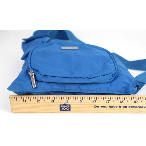 baggallini BLUE NYLON CANVAS URBAN MESSENGER CROSSBODY ORGANIZER SHOULDER BAG 2 - Picture 9 of 14